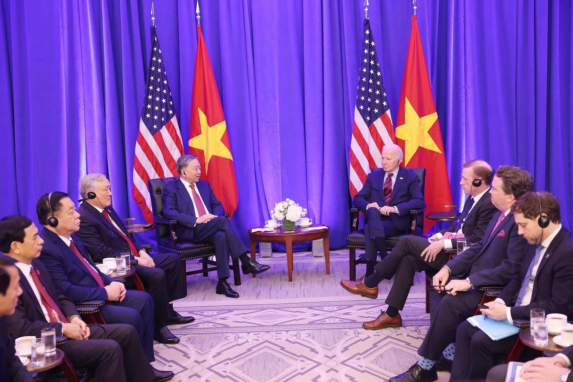 Top Vietnamese leader meets with US President